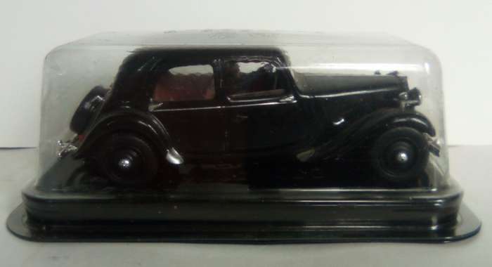 Citroen Traction Avant 15 SIX 1952 black 1/43 Atlas NEW+reblistered #4940 instant wheels