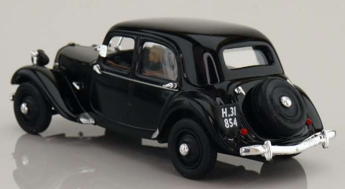 Citroen Traction Avant 15 SIX 1952 black 1/43 Atlas NEW+reblistered #4940 instant wheels
