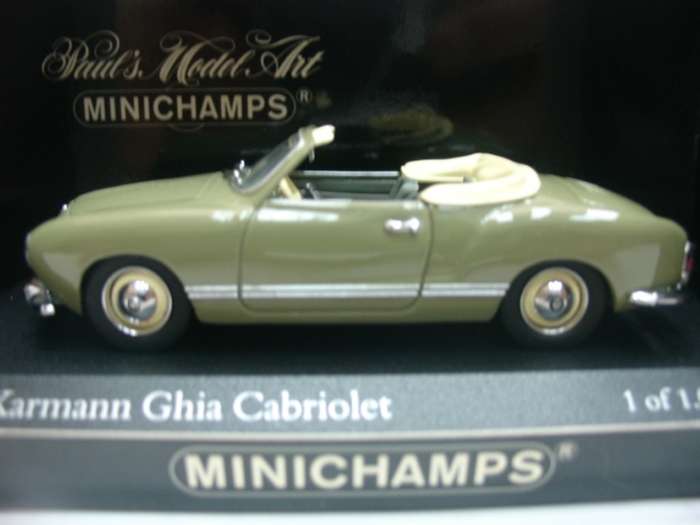 Volkswagen Karmann Ghia I (1300) reed-green 1959 1/43 Minichamps NEW+boxed #6056 instant wheels