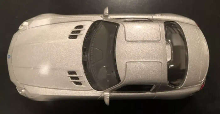 Mercedes-Benz SLS AMG gullwing Coupe 2008 silver 1/43 Rastar NEW+boxed #6065 instant wheels