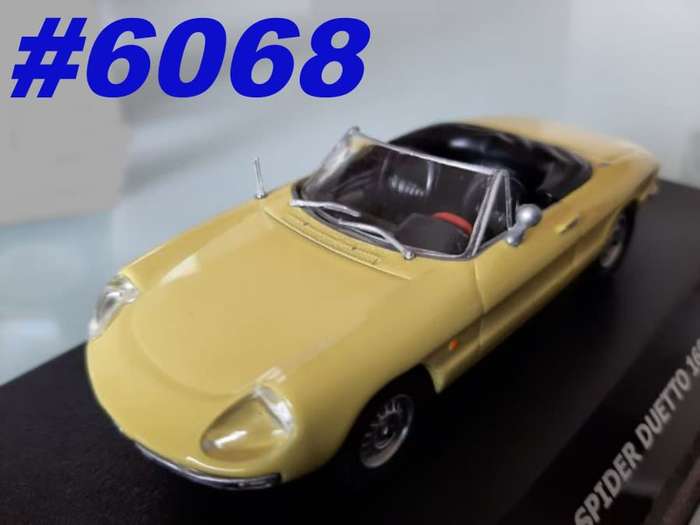 Alfa Romeo Spider 1600 Duetteo 1966 yellow 1/43 Maxi Cars NEW+boxed #6068 instant wheels