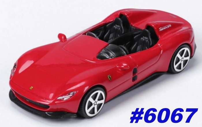 Ferrari Monza SP2 2018 Rosso Corsa Red 1/43 Bburago NEW+boxed #6067 instant wheels