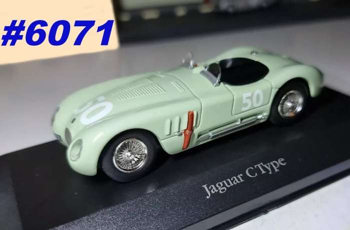Jaguar C Type 1952 lt.green #50 French GP 1/43 Atlas NEW+boxed #6071 instant wheels