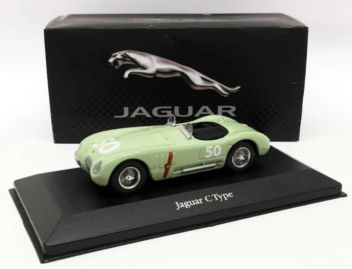 Jaguar C Type 1952 lt.green #50 French GP 1/43 Atlas NEW+boxed #6071 instant wheels