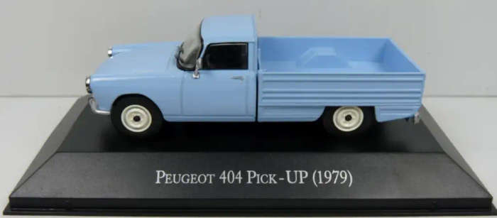 Peugeot 404 Pick-Up 1979 lightblue 1/43 IXO/Altaya NEWinBlister+box #6084 instant wheels