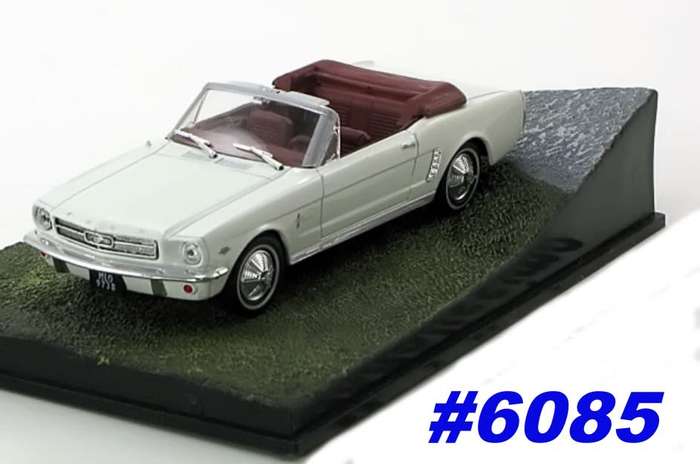 Ford Mustang Convertible 1964 (007/JBond) white 1/43 Atlas NEW+boxed #6085 instant wheels