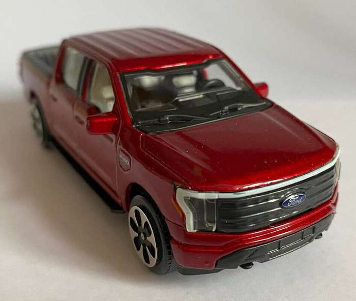 Ford F-150 Lightning dbl.cab Pick-up 2022 dk.red-met 1/43 Bburago NEW+boxed  #6088 instant wheels