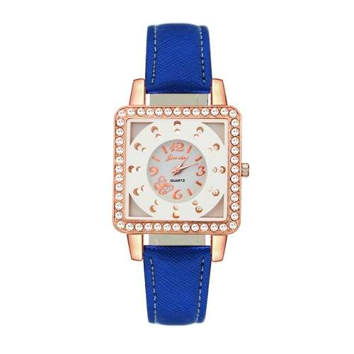 Ladies Stunning Diamante Leather Band Watch