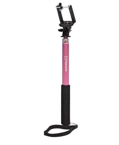 High Quality and Super Cool HAMEE Wireless Bluetooth Selfie Stick with Remote  ( PINK )