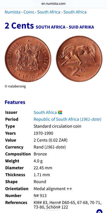 1972 Partial Proof Set - Includes 1/2c-50c in SA Mint Box. Brilliant Proof Coins.