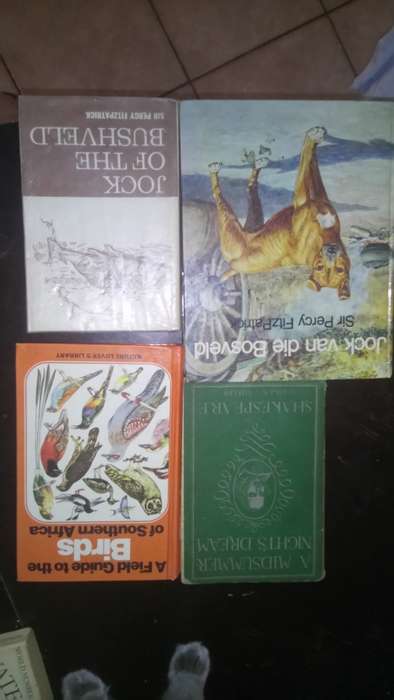 Jock of the Bushveld, Jock van die Bosveld, Midsummer Night's dream, Fieldguide to the birds of SA