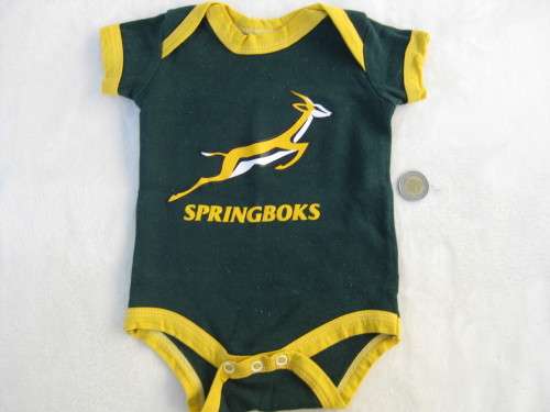 Springboks babygro     3-6 months.