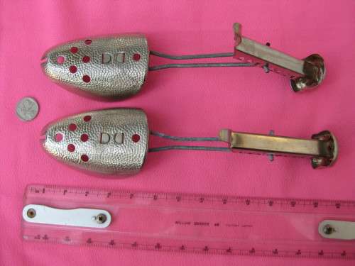 Retro metal shoe stretchers