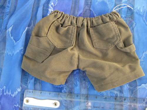Teddy bear`s clothes   Brown shorts for child`s teddy
