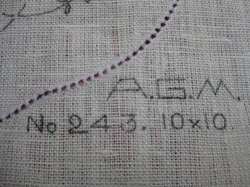 Linen embroidery cloths - little side table sized.