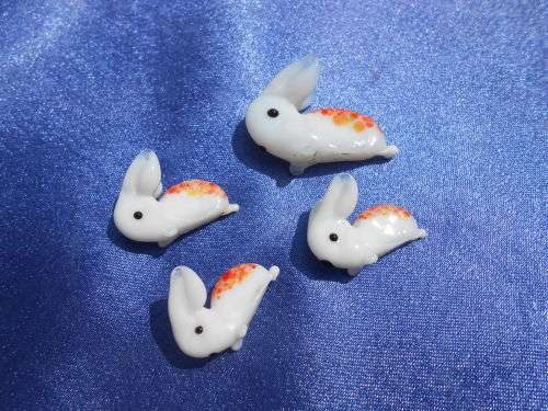 Glass bunnies.