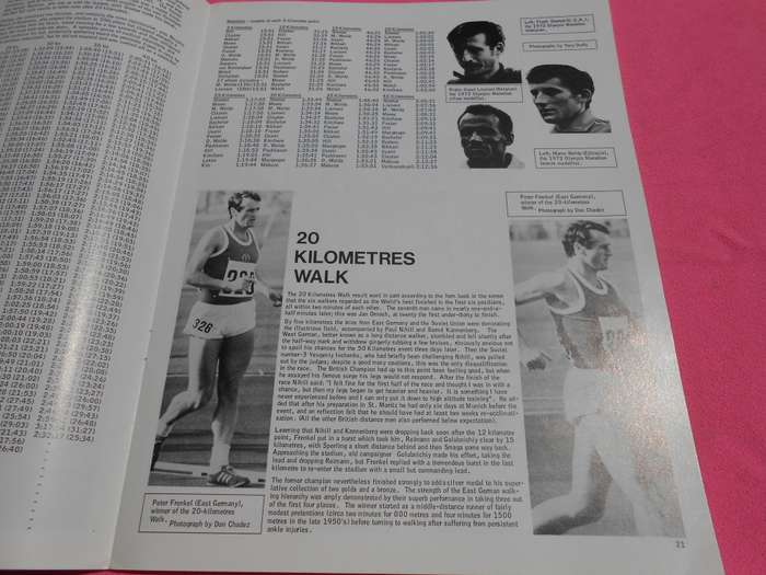 `Munchen 1972.  Athletics Arena International Official Olympic Report`  Soft cover.