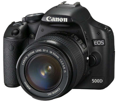 Canon 500D with 18-55mm AND 55-250mmLens and 4GB Memory Card