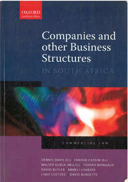 Companies and other Business Structues in South Africa. Commercial Law.