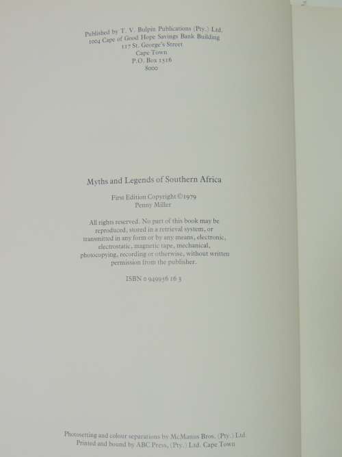 Myths and Legends of Southern Africa - Penny Miller