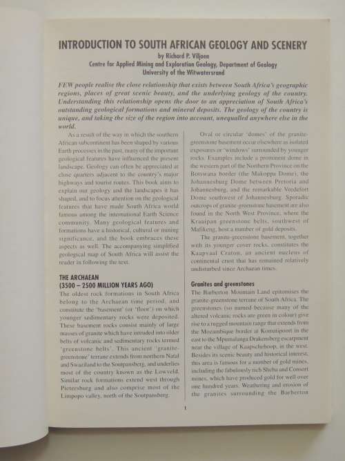 An Introduction to South Africa`s Geological and Mining Heritage - MJ Viljoen, WU Reimold