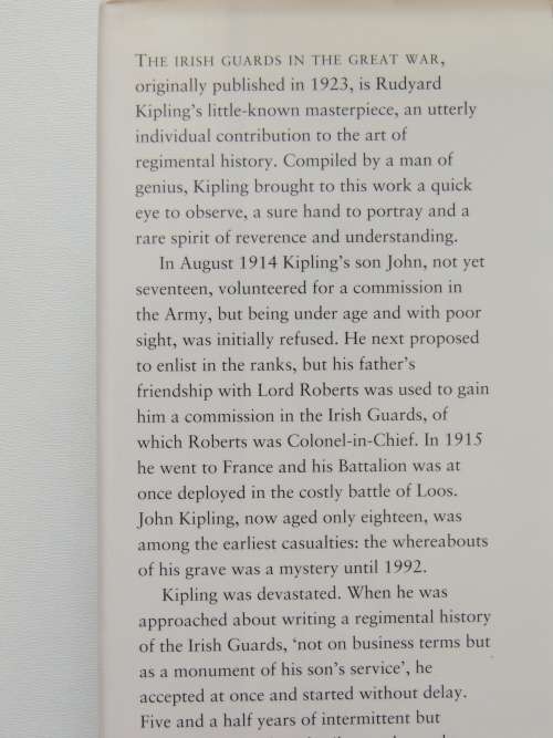 The Irish Guards InThe Great War, The First Battalion andThe Second Battalion 2Vols -Rudyard Kipling