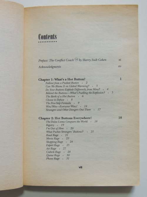 Hot Buttons -How to resolve Conflict and Cool Everyone Down - Sybil Evans, SS Cohen