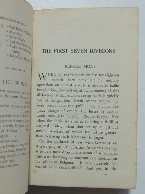The First Seven Divisions A Detailed Account of the Fighting from Mons to Ypres - Ernest Hamilton