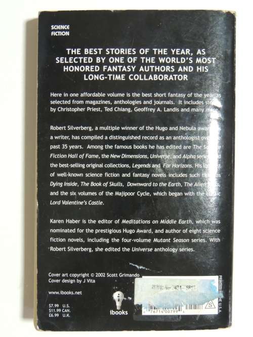 Science Fiction The Best of 2002- Ed. Robert Silverberg, Karen Haber