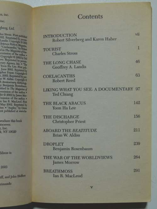 Science Fiction The Best of 2002- Ed. Robert Silverberg, Karen Haber