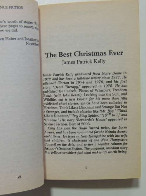 Science Fiction The Best of 2004- Ed. Joe Haldeman, Nancy Kress, Stephen Baxter