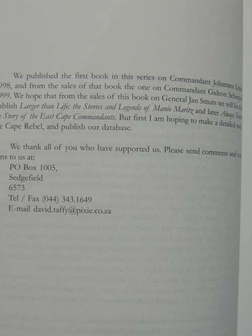 General Jan Smuts and His Long Ride - Signed by Authors, Scarce- Taffy & David Shearing