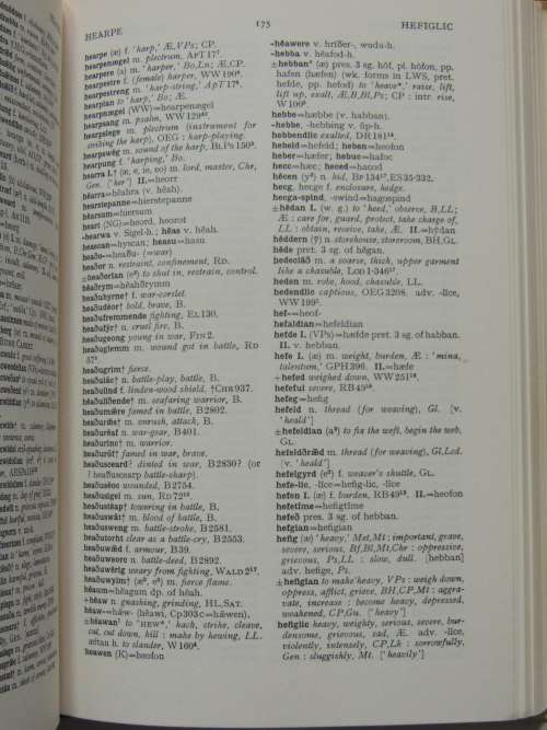 A Concise Anglo-Saxon Dictionary - 4th Edition 1975 - SCARCE