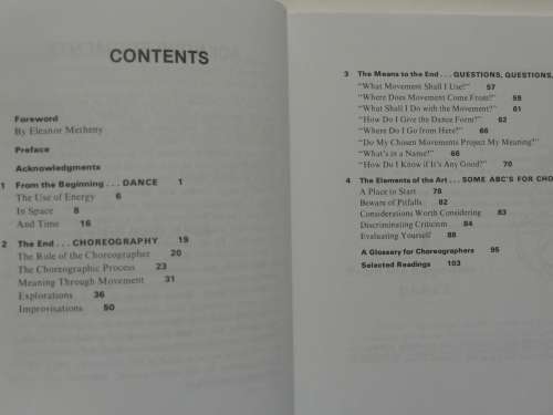 A Primer for Choreographers - Lois Ellfeldt BOOK
