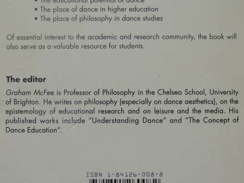 Dance, Education and Philosphy - Graham McFee