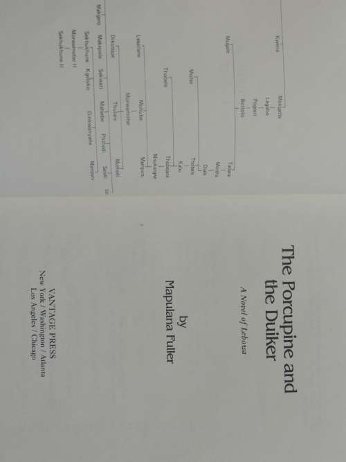 The Porcupine and the Duiker - A Novel of Lebowa- Mapulana Fuller
