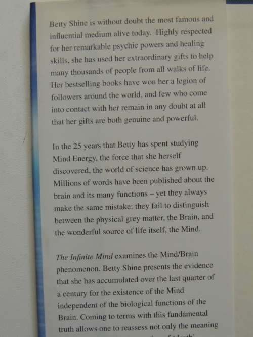 The Infinite Mind  -The Mind/Brain Phenomenon - Betty Shine