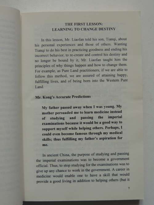 Changing Destiny -  A Commentary on Liaofan`s Four Lessons - Master Chin Kung