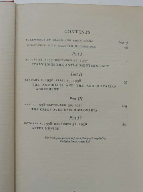 Ciano`s Diary 1937-1938 - Translated by Andreas Mayor