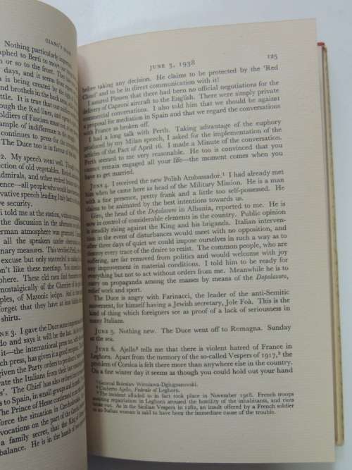 Ciano`s Diary 1937-1938 - Translated by Andreas Mayor