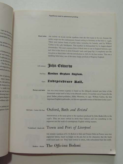 Printed Ephemera, The Changing Use Of Type & Letterforms In English & American Printing - John Lewis