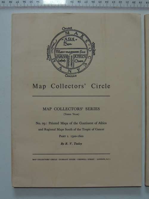 Map Collectors` Series No.29 & 30 Printed Maps Of Continent Africa &Regional Maps..... - R.V. Tooley