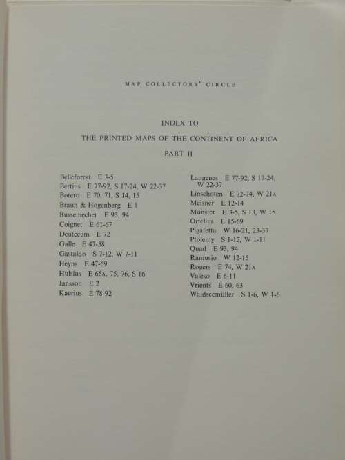 Map Collectors` Series No.29 & 30 Printed Maps Of Continent Africa &Regional Maps..... - R.V. Tooley