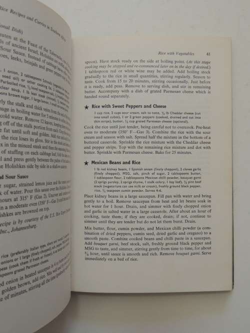 Rice Recipes and Curries in Southern AfricaLesley Faull 1969 - Inscribed by Author, Founder of ...