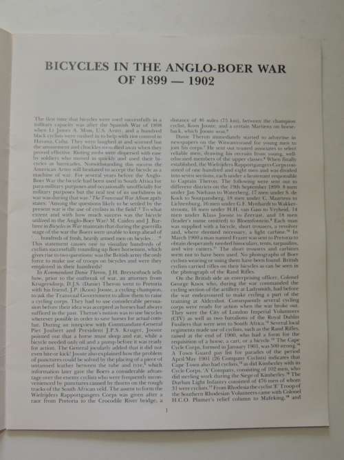 Bicycles During The Boer War 1899 - 1902 - D.R. Maree
