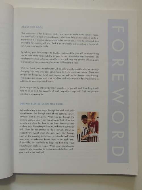 The Housekeeper`s Cookbook - The Easy to Understand Cookbook, English & Sesotho, Step by Step Format