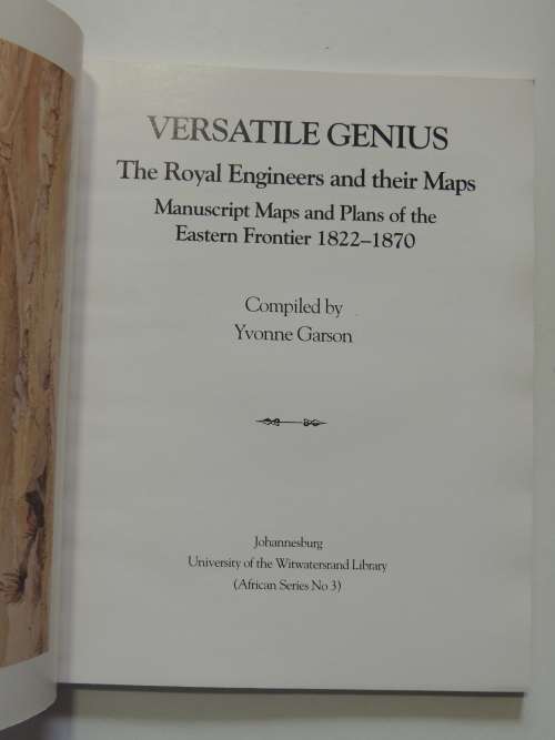 VERSATILE GENIUS - The Royal Engineers and their Maps - Yvonne Garson