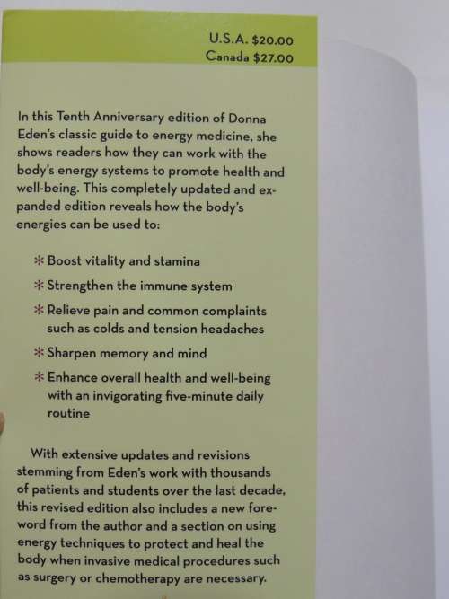 Energy Medicine, Balancing your Body`s Energies for Optimal Health, Joy & Vitality - Donna Eden