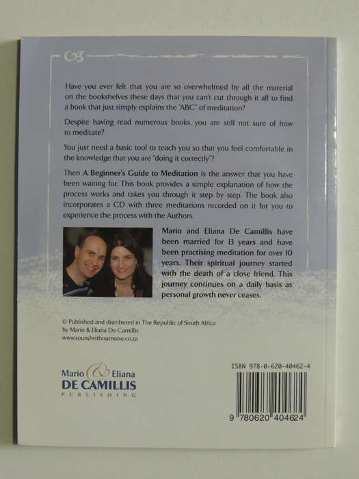 A Beginners Guide to Meditation - Mario & Eliana De Camillis    INSCRIBED   CD Included