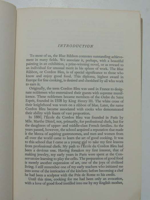 The Cordon Bleu Cookbook- Dione Lucas - Reprint 1952